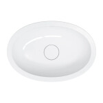 OMNIRES - SHELL M+ umyvadlo zapuštěné do desky, 48 x 31 cm, lesklá bílá SHELL480UPBP