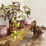 MADAM STOLTZ Obal na květiny Purple Ø 13,5 cm, fialová barva, keramika