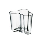 Iittala Skleněná váza Aalto 9,5 cm – Clear, čirá barva