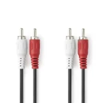 Nedis Stereo Audio kabel 2x RCA (M) - 2x RCA (M) 2.00 m černá (CAGB24200BK20)