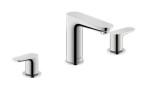 DURAVIT - Wave Umyvadlová baterie s výpustí Push-Open, 3-otvorová instalace, chrom WA1060005010