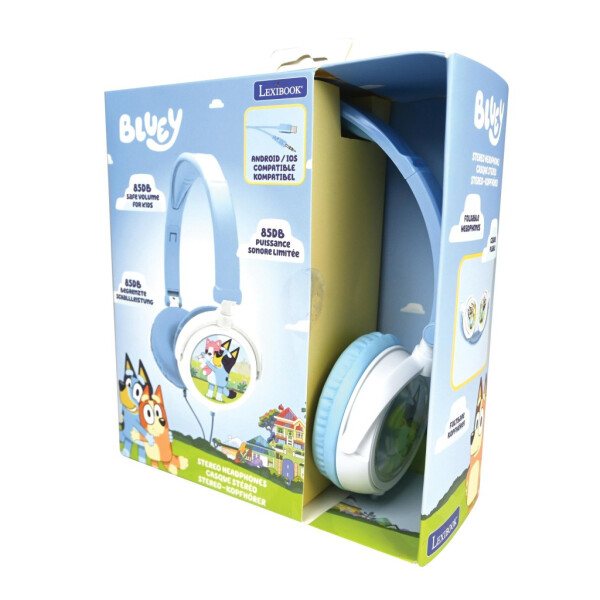 Lexibook skládací drátová sluchátka Bluey s limitem hlasitosti - Alltoys Lexibook