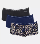 Dámské kalhotky GO Crush Short C3P - BLUE - modré M008 - SLOGGI BLUE L