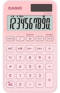 Casio SL 310 YC LP růžová / Kalkulačka / desetimístná / duální napájení (SL 310 YC LP)