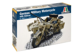 Italeri German Military Motorcycle with Sidecar 1:9