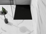 MEXEN/S - Stone+ obdélníková sprchová vanička 140 x 100, černá, mřížka černá 44701014-B