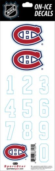 Sport Star Samolepky na Helmu Montreal Canadiens NHL Decals White