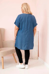 Dámská halenka Plus Size s nášivkami džínovina UNI