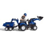 Traktor šlapací New Holland T8 s nakladačem, rypadlem a maxi vleč, Falk, W012723