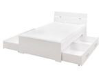 Nábytek Mikulík Zvýšené fran. lůžko AMÉLIE s 1 zvýšeným čelem - bílý lesk, antracit, aj. ROZMĚR: (š/v/d) 146 x 88 x 205 cm