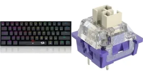 Redragon K630 DragonBorn černá / Herní klávesnice / mechanická / Outemu Red / RGB / USB / US / krytky A113 HP1 Panda