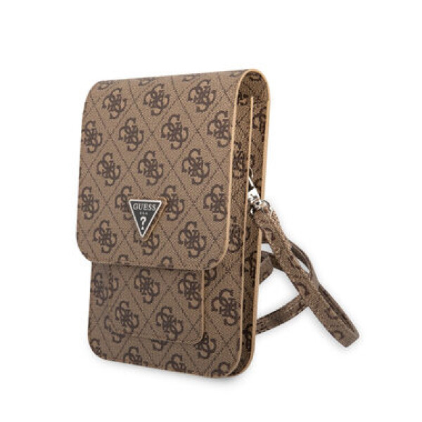 Pouzdro Guess PU 4G Triangle Logo Phone Bag hnědé