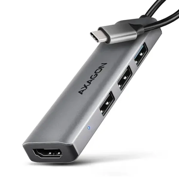 AXAGON HMC-H3A, USB 5Gbps hub, 3x USB-A, HDMI 4k/30Hz, kabel USB-C 15cm (HMC-H3A)