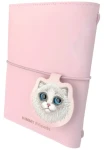 Nimmy Big-Eye Cute Pets 2.0 Cat růžová / Zápisník s propiskou / eko kůže / gumička a magnetická záložka (N-XDY-SZB-07D-D)