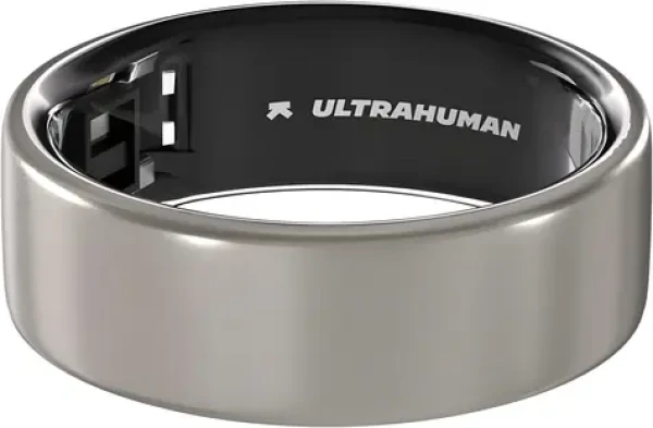 Ultrahuman Ring Air Raw Titanium vel. 8 / Chytrý prsten / titan (UHRA-RT-08)