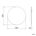 Erga Round, kulaté zrcadlo 50cm, ERG-V01-ROUND-5050-CL