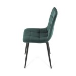 Jídelní židle, zelená, sametová látka, CT-281 GRN4
