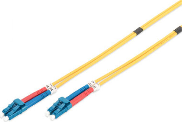 DIGITUS Fiber Optic Patch Cord, LC to LC Singlemode 09/125 µ, Duplex Length 10m (4016032248965)