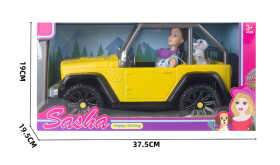 Mamido Panenka s pejskem a terénní autíčko Sasha 29 cm MT1611