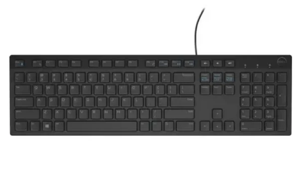 DELL KB-216 HU černá / Multimediální klávesnice / USB / Maďarská (580-ADGQ)