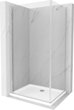 MEXEN/S - Pretoria sprchový kout 80x120, transparent, chrom + sprchová vanička včetně sifonu 852-080-120-01-00-4010