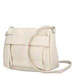 Trendy dámská koženková crossbody kabelka Lenka, béžová