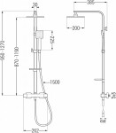 MEXEN/S - CQ45 SPRCHOVÁ SADA S TERMOSTATICKOU BATERIÍ, ZLATÁ 772504595-50