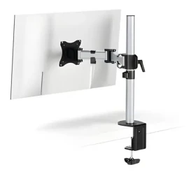 Durable SELECT stříbrná / Stolní držák monitoru / VESA 75-100 mm / nosnost 8 kg / 13-27" / naklápěcí, otočný (509423)