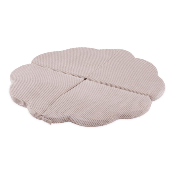 PLUSH NEST PLUSH NEST Plyšová hrací podložka ve tvaru květu 115 × 115 × 5 cm, prémiový manšestr, světle růžová
