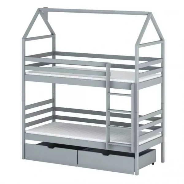 Posteľ Domček Alex 90x200 grey
