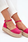 Dámské espadrilky na platformě s pletením fuchsie Selise 38