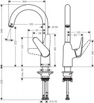 HANSGROHE - Focus M42 Dřezová baterie M421-H220, chrom 71802000