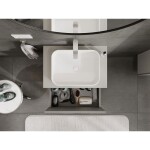 MEXEN/S - Rivel koupelnová skříňka pod umyvadlo 70 cm s deskou, 1 šuplík, reliéf , šedá mat 91A20-07047-1-BFC62