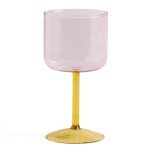 HAY Sklenice na víno Tint Pink/Yellow – set 2 ks, růžová barva, žlutá barva, sklo, 250 ml