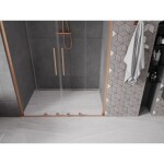 MEXEN/S - Velar L Duo posuvné sprchové dveře 140, transparent, měď kartáčovaná 871-140-003-02-65
