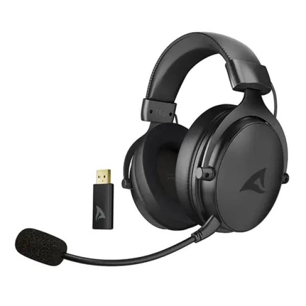 Sharkoon Skiller SGH40W černá / bezdrátová sluchátka / mikrofon / 2.4GHz / USB-C (4044951043415)