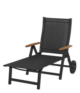 Sun garden ASS COMFORT lehátko hliníkové - antracit + černé