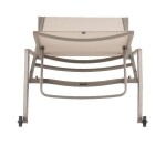 KETTLER DIAMOND hliníkové lehátko s teakovými područkami - taupe / béžová