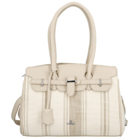 Stylová dámská koženková kabelka do ruky Irma, tmavě béžová