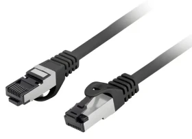 Lanberg CAT8.1 S/FTP 0.5m černá / Patch kabel / LSZH / CU / 2000 MHz / RJ-45 (PCF8-10CU-0050-BK)