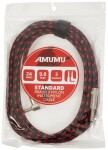 Amumu Woven Instrument Cable Red Angled 3 m
