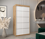 Šatní skříň Abi V1 Barva korpusu: Černá, Rozměry: 120 cm, Dveře: Dub artisan
