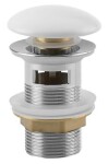 SAPHO - Umyvadlová výpust 5/4“, click-clack, keramická zátka, 10-50, bílá AR902
