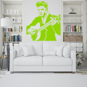 Samolepka Elvis Presley Barva: zelená, Velikost: 100 x 93 cm