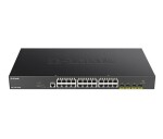 D-Link DGS-1250-28XMP 28-port Gigabit Smart PoE Switch, 24x GbE PoE+, 4x SFP+, PoE 370W EDF_385527