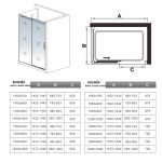 H K - Obdélníkový sprchový kout HARMONY F2 150x80 L/P varianta včetně sprchové vaničky z litého mramoru SE-HARMONYF215080/THOR-15080