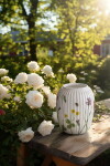 KÄHLER Porcelánová váza Hammershøi Wild Flowers 21 cm, multi barva, porcelán