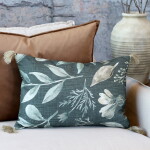 Chic Antique Povlak na polštář Aix Leaf Pattern 35 × 50 cm, zelená barva, textil