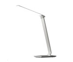 Solight LED stolní lampička stmívatelná, 12W, volba teploty světla, USB, bílý lesk
