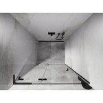 MEXEN/S - Lunar L sprchové dveře křídlové levé 115 cm, transparent, grafit metal 834L-115-000-95-00-L